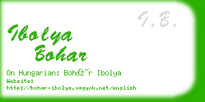 ibolya bohar business card